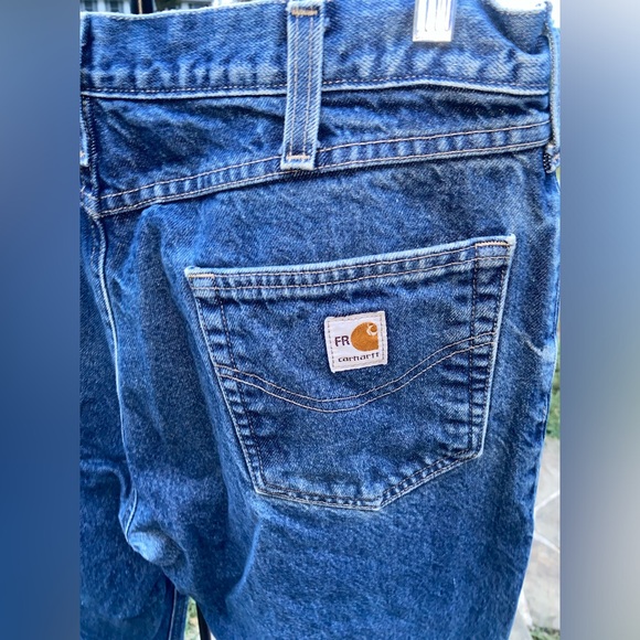 Vintage Carhartt FR Denim Jeans Carhartt Jeans Fire Resistant 36x32” - Picture 8 of 11